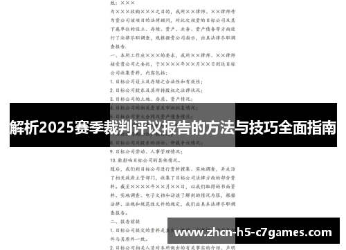 解析2025赛季裁判评议报告的方法与技巧全面指南