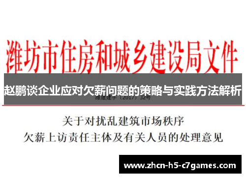 赵鹏谈企业应对欠薪问题的策略与实践方法解析